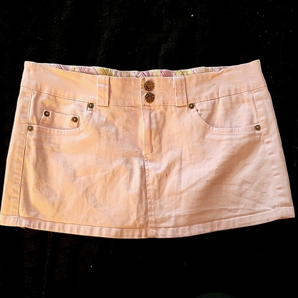 a'gaci Cream Mini Skirt
